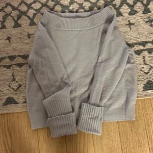 Club Monaco baby blue cashmere boatneck sweater size small